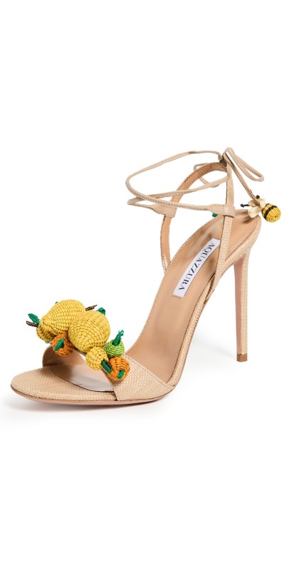 Aquazzura Citrus Punch Sandals 105mm Lino