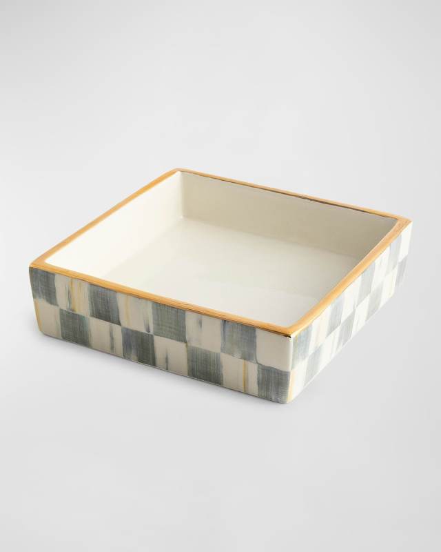 Sterling Check Cocktail Napkin Holder