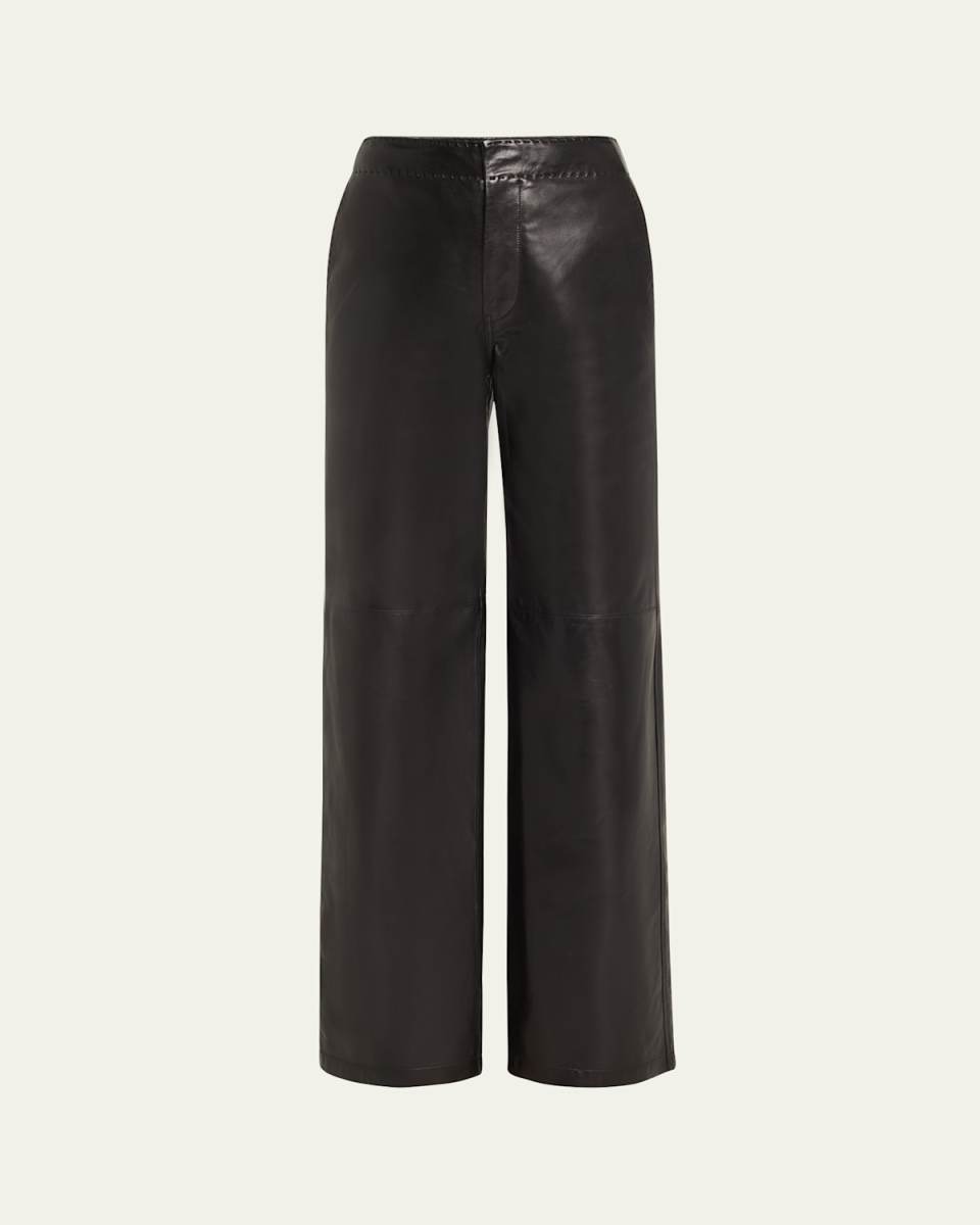 Lotti Wide-Leg Leather Pants