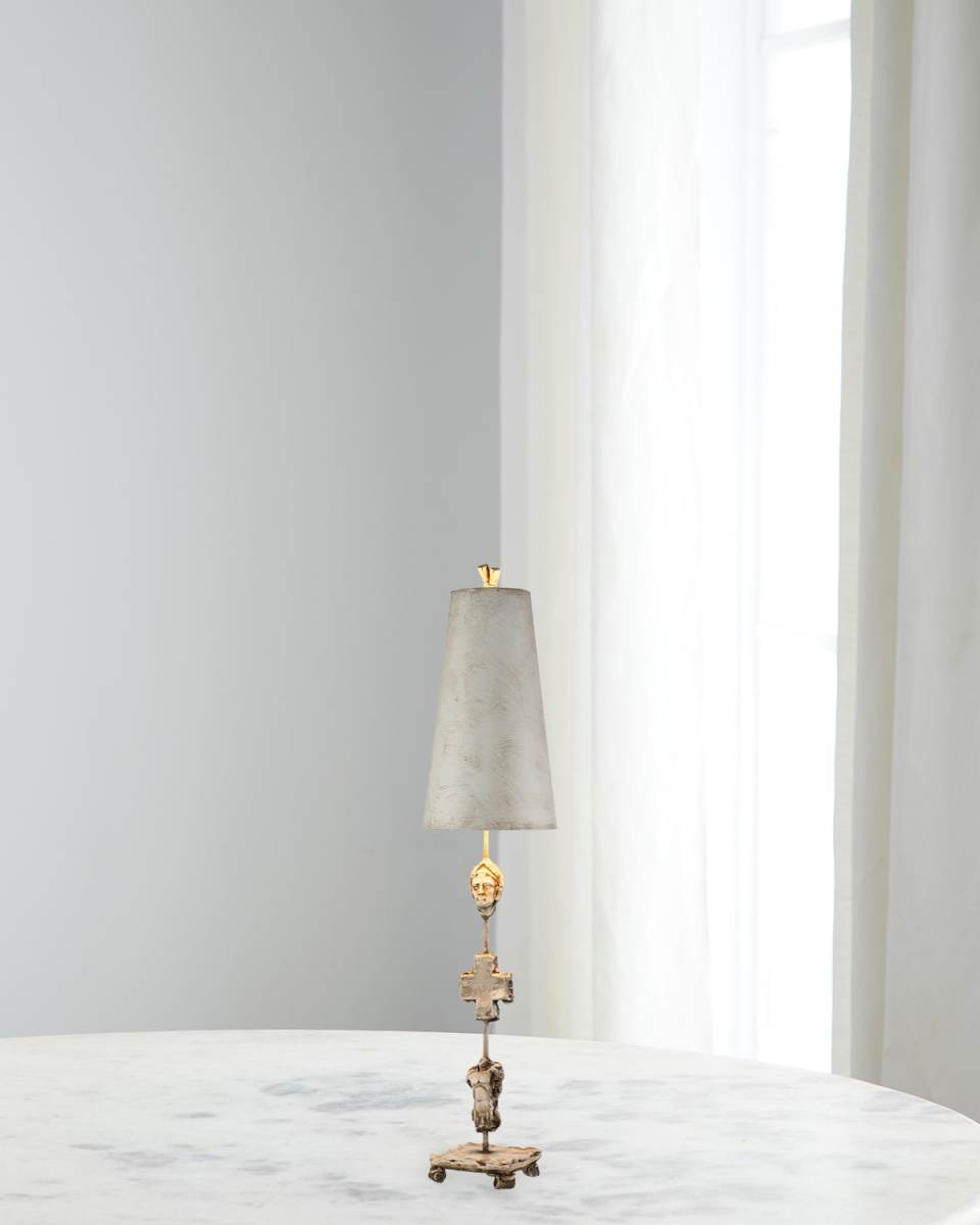 Fragment Table Lamp in Bone Finish