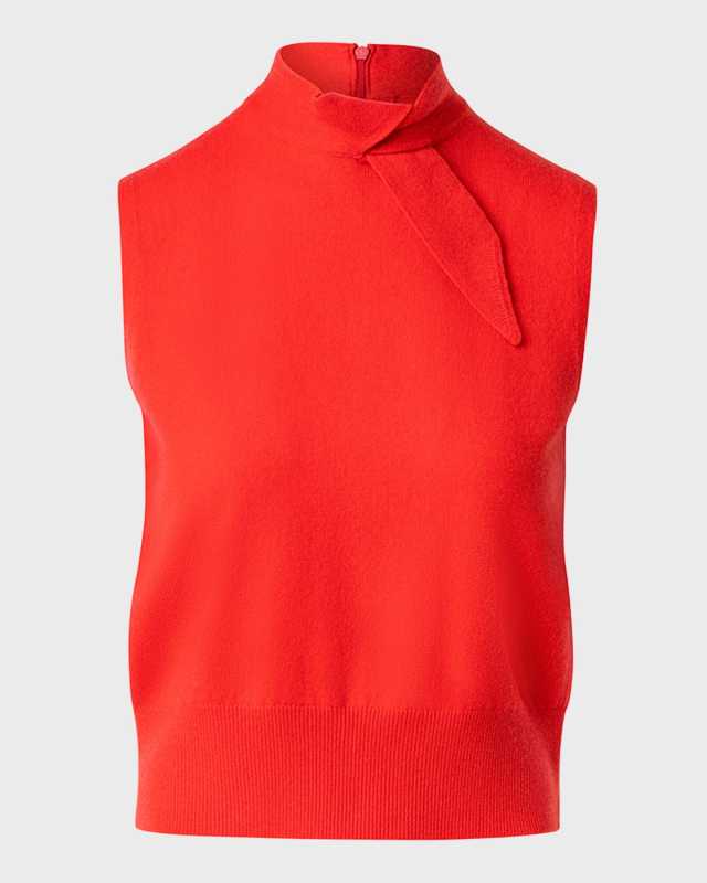 Cashmere Knit Pullover with Knot Detail