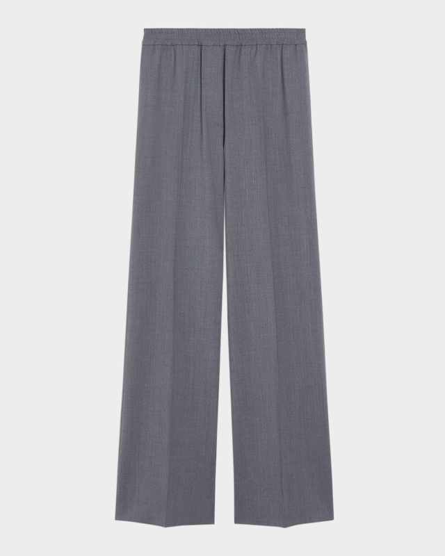 Petra Straight-Leg Stretch Wool Pants