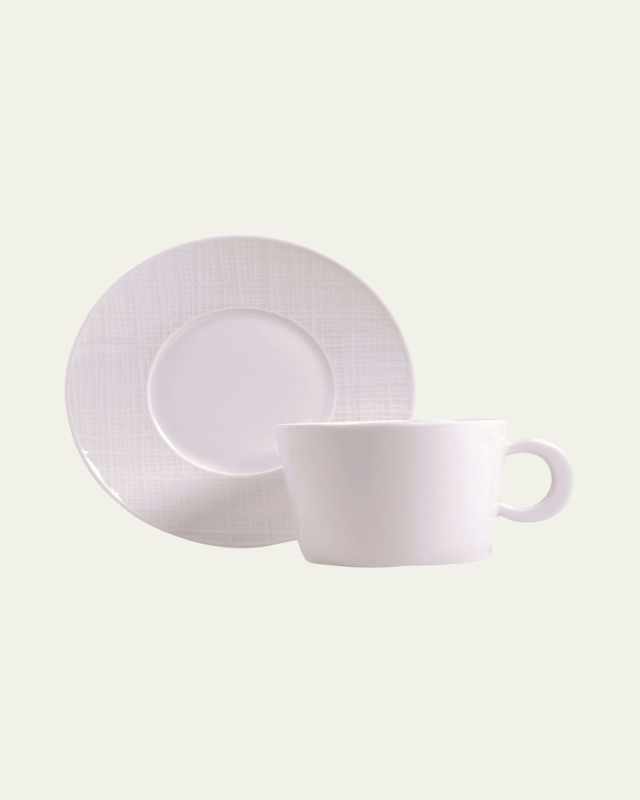 Organza White Breakfast Saucer Plate