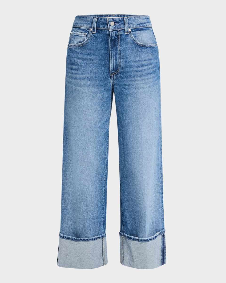 Sasha Wide-Leg Ankle Jeans with Wide Cuff