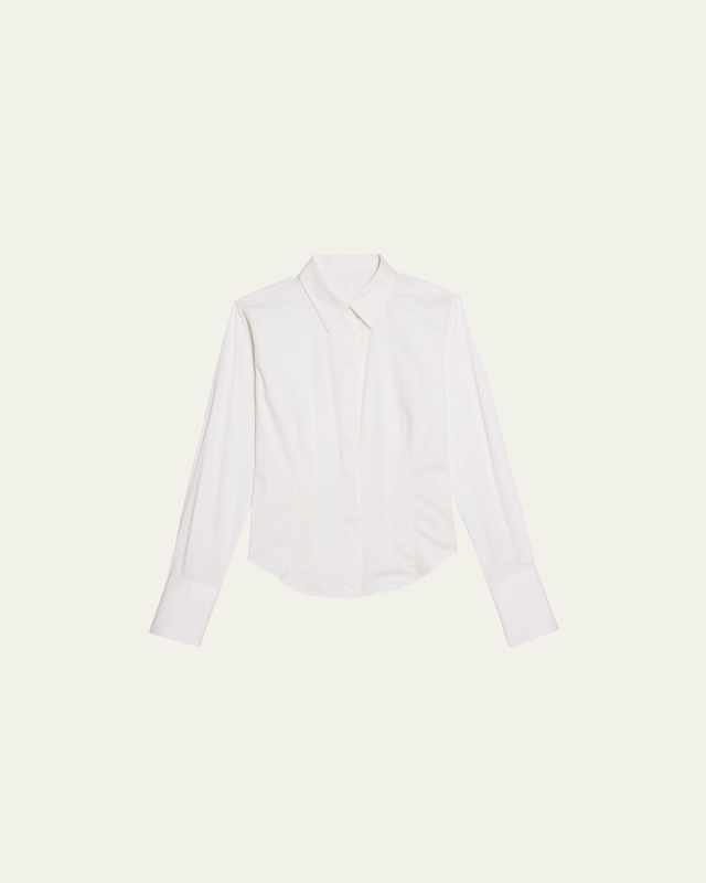 Fitted Button-Front Shirt