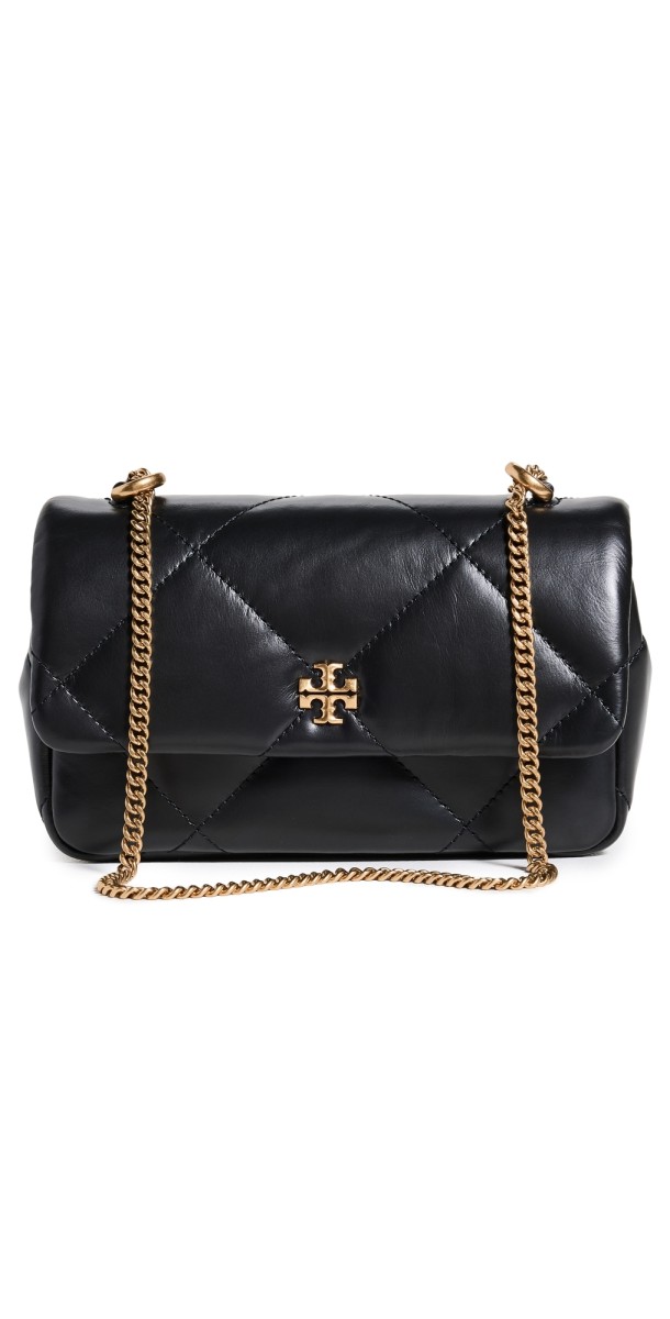 Tory Burch Mini Kira Diamond Flap Bag Black