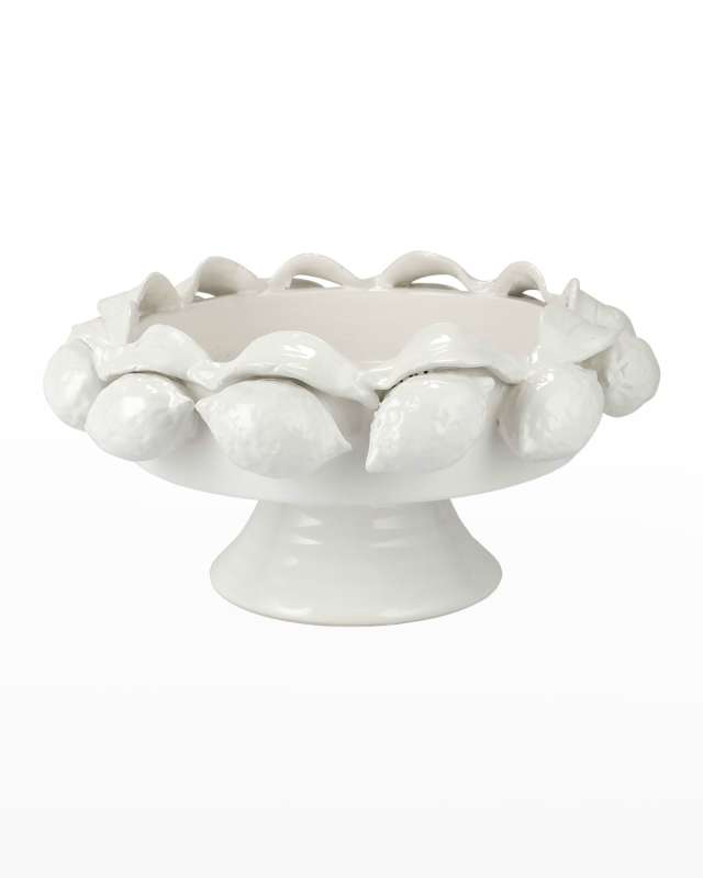 Limoni White Footed Fruit Bowl