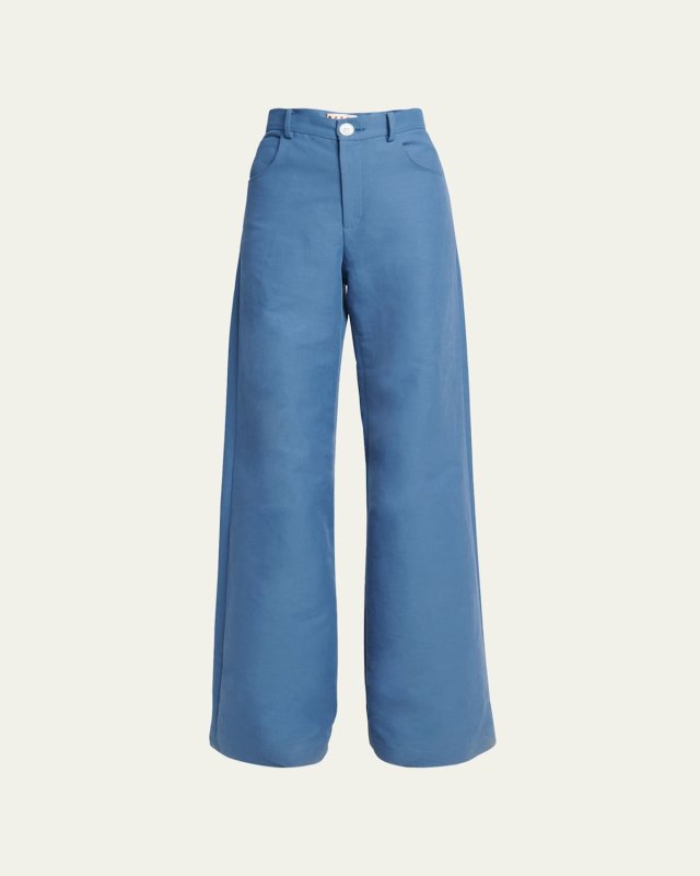 5-Pocket Wide Leg Trousers