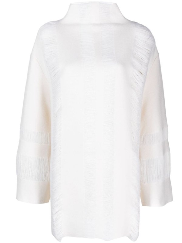 roll-neck drop-shoulder jumper