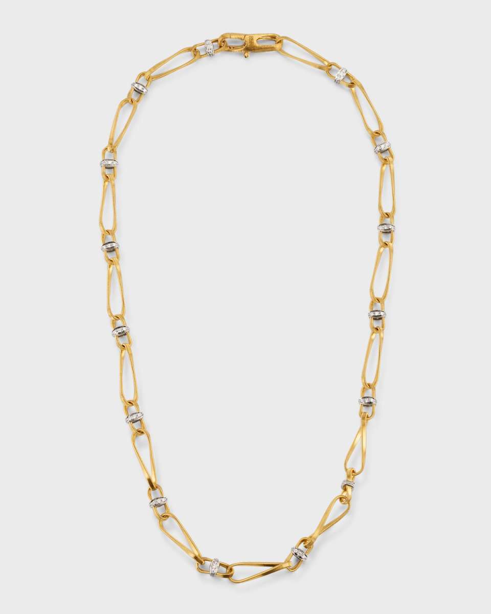 18K Yellow Gold Marrakech Onde Single Link Necklace