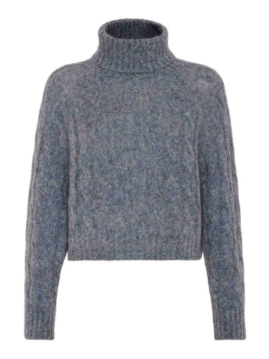 Brunello Cucinelli Pull Col Rond - Foncé Délavé