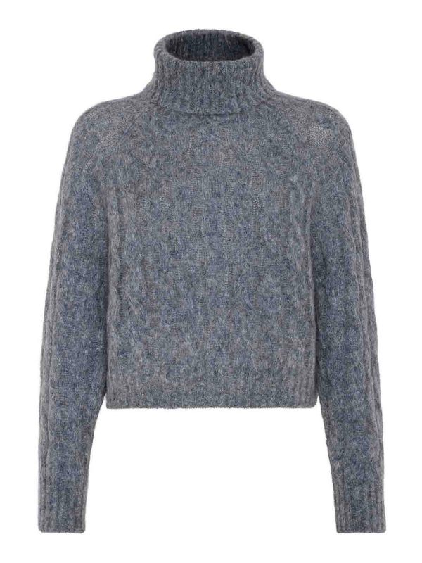 Brunello Cucinelli Pull Col Rond - Foncé Délavé