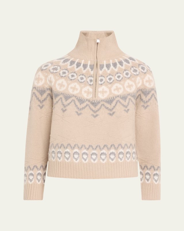 Eliah Half-Zip Wool-Cashmere Pullov