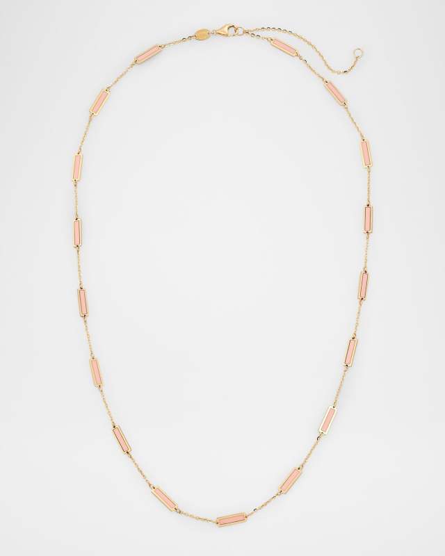 14K Yellow Gold 17-Station Inlay Necklace