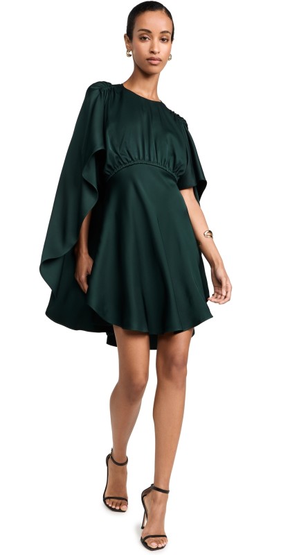 Zimmermann Eden Cascading Mini Dress Bottle Green