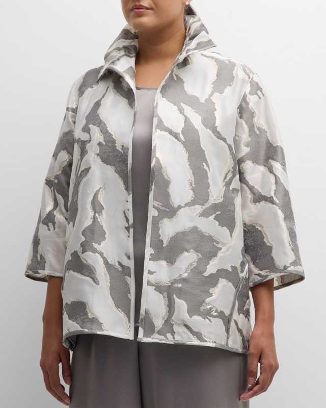 Plus Size Glam Getaway Metallic Jacket