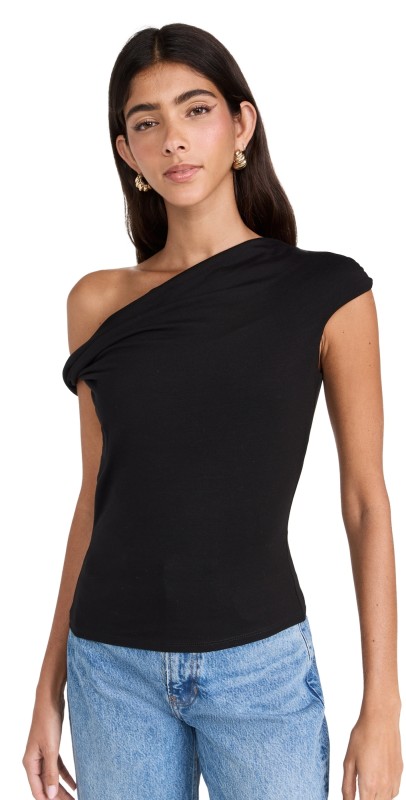 Reformation Cello Knit Top Black
