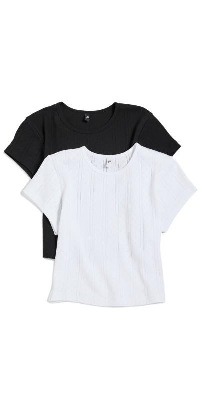 COUCOU The Baby Tee 2 Pack White/Black