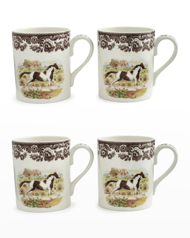 Paint Horse Mug, Set of 4