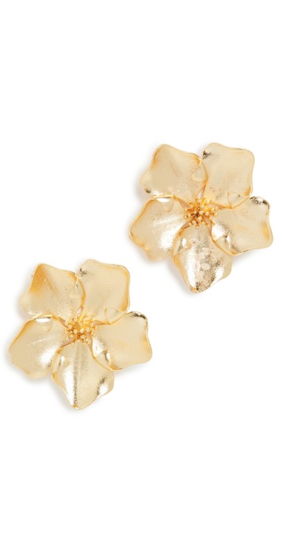 SHASHI Iys Earrings Gold