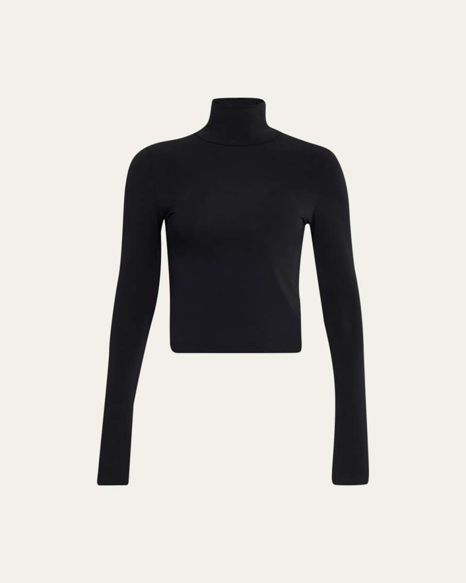 Romee Long-Sleeve Jersey Turtleneck Top