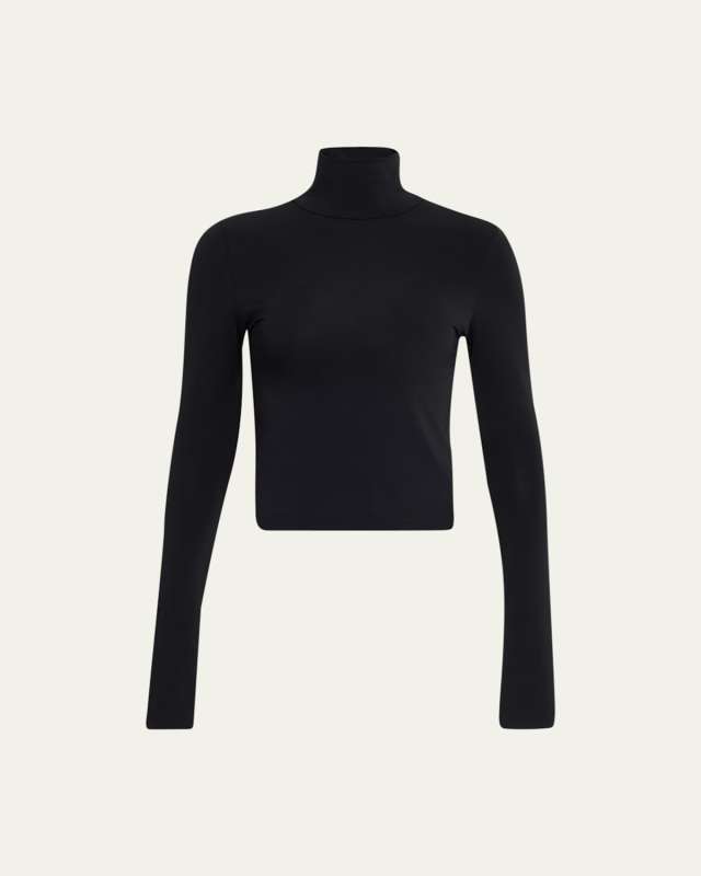 Romee Long-Sleeve Jersey Turtleneck Top