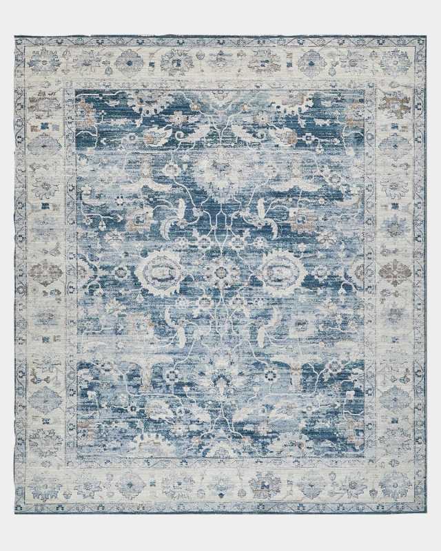 Vintage Loom Blue & Beige Rug, 3' x 12'