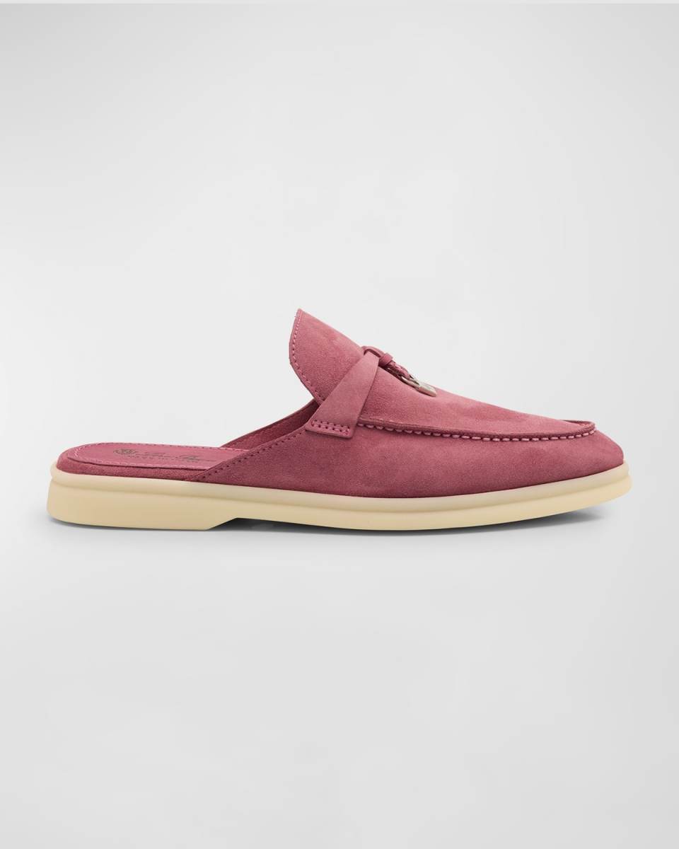Babouche Charms Walk Suede Mule Loafers