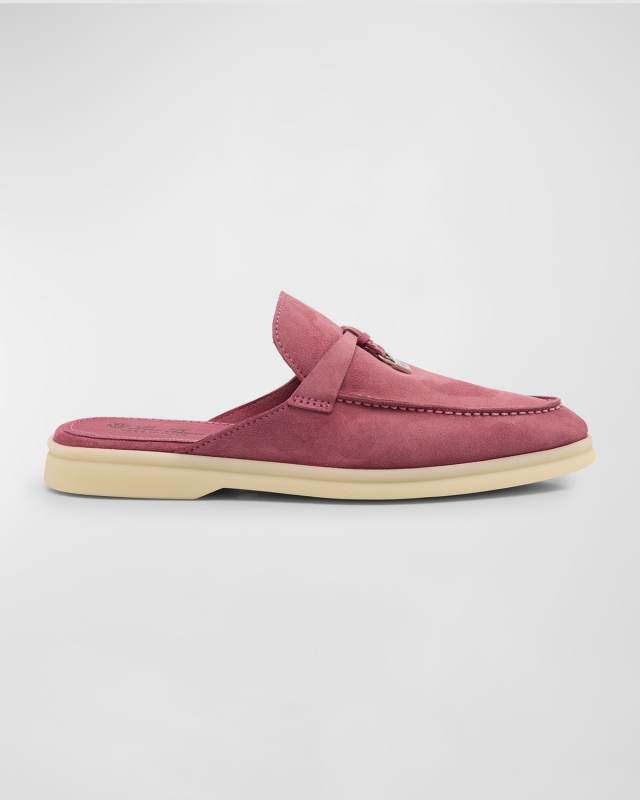 Babouche Charms Walk Suede Mule Loafers