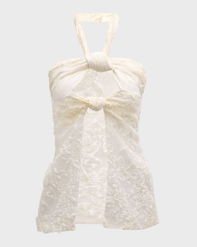 Lainie Twist-Front Halter Top