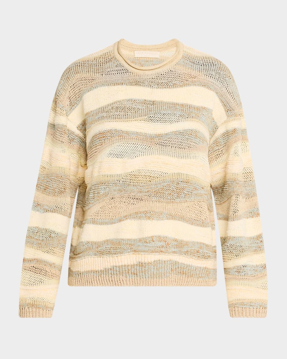 Francie Striped Crewneck Cotton Knit Sweat
