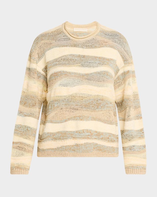 Francie Striped Crewneck Cotton Knit Sweat