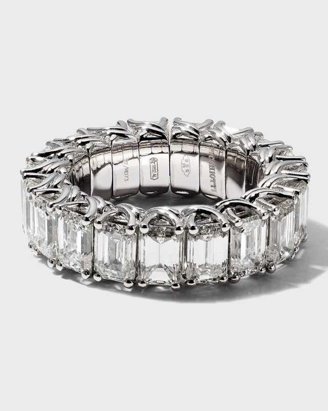 18K White Gold Diamond Xpandable Ring, Size 5.75 - 11.5