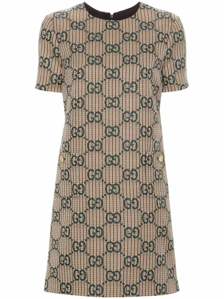 GG-jacquard wool dress