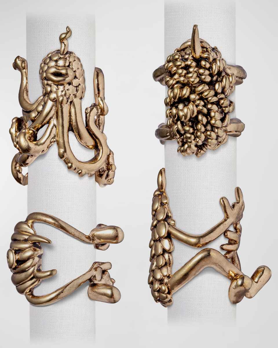 Haas Monster Ball Napkin Rings Jewels, Set of 4