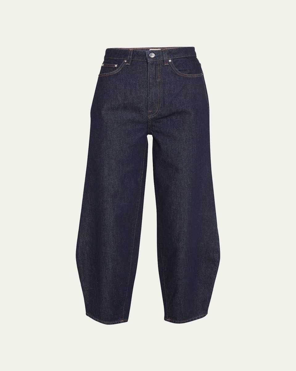 Barrel-Leg Denim Pants