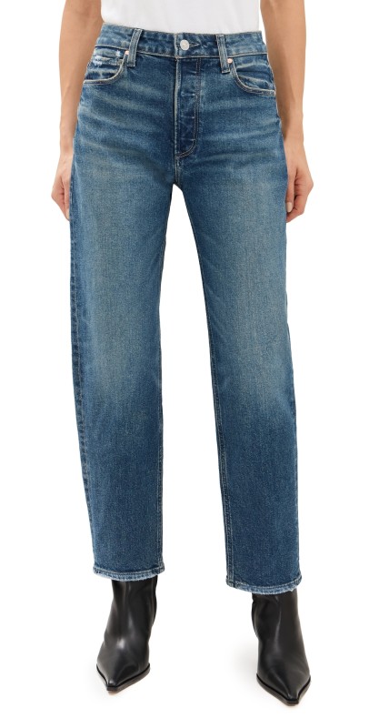 PAIGE Alexis Barrel Leg Jeans Lovejoy Distressed