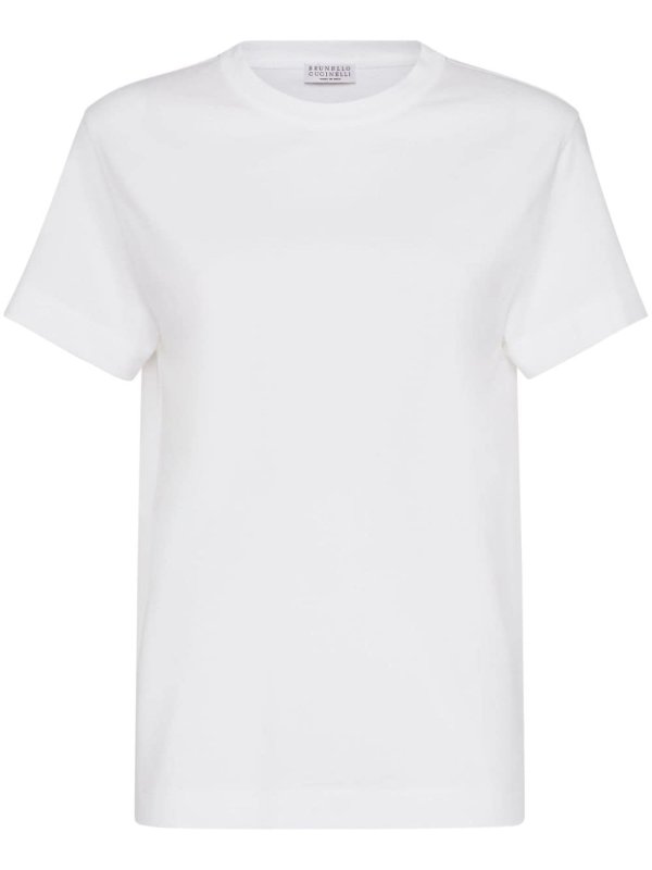 Monili-trim cotton T-shirt