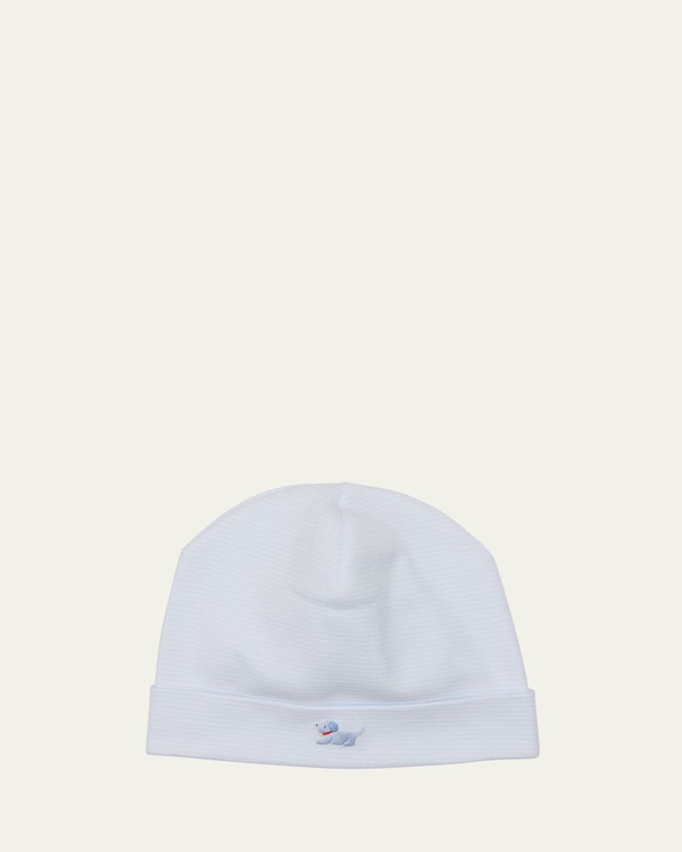 Girl's Hand Embroidered Premier Puppies Hat, Size Newborn-S