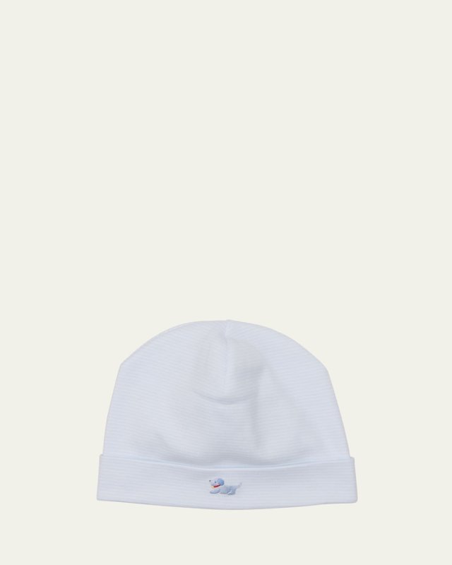 Girl's Hand Embroidered Premier Puppies Hat, Size Newborn-S