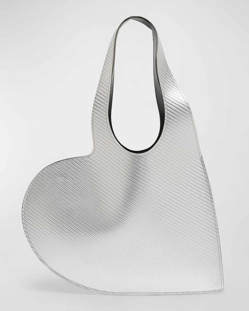 Mini Heat Metallic Textured Tote Bag