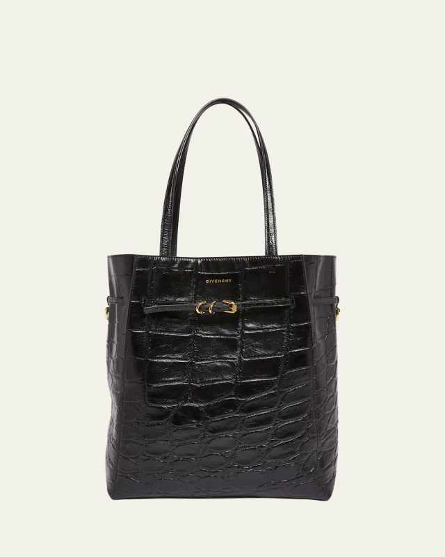Voyou Medium Tote Bag in Embossed Leather