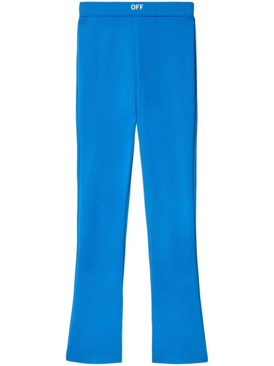 logo-waistband flared leggings