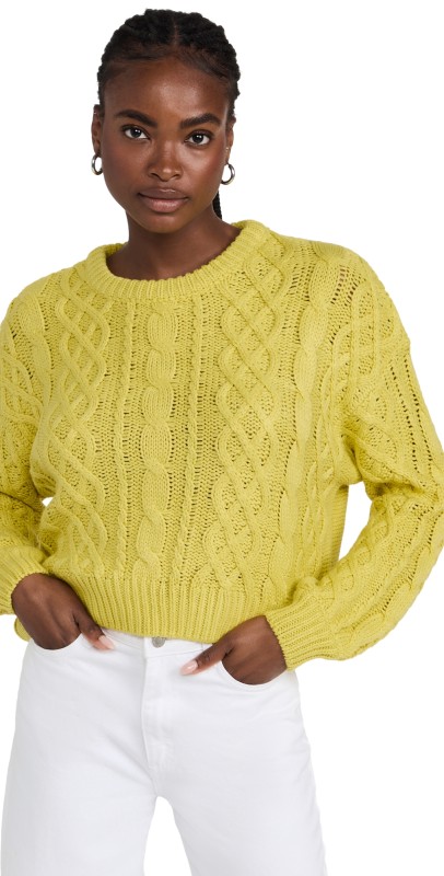 Line & Dot Ritaweater Chartreuse