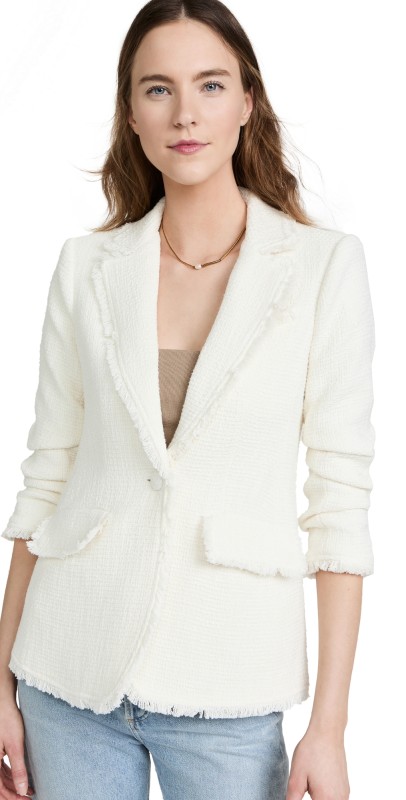 Cinq à Sept Boucle Khloe Blazer Gardenia
