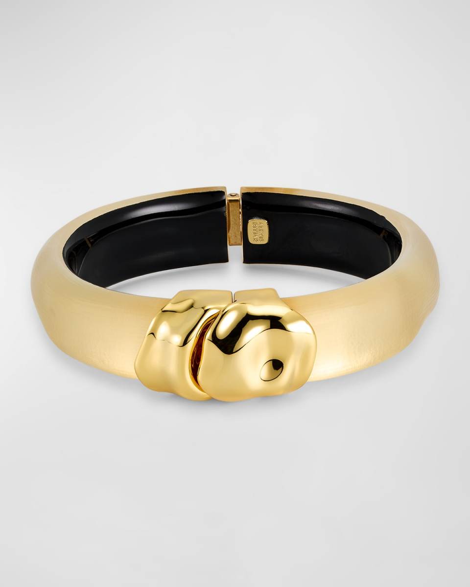 Molten Gold Lucite Hinge Bracelet