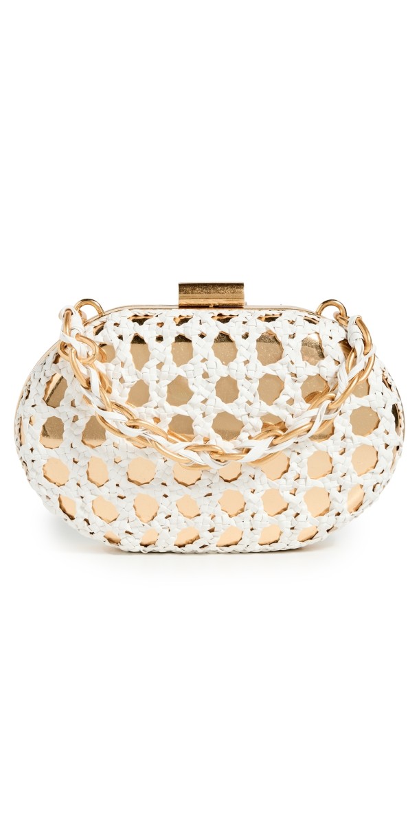 SIMKHAI Sol Macrame Leather Bag White