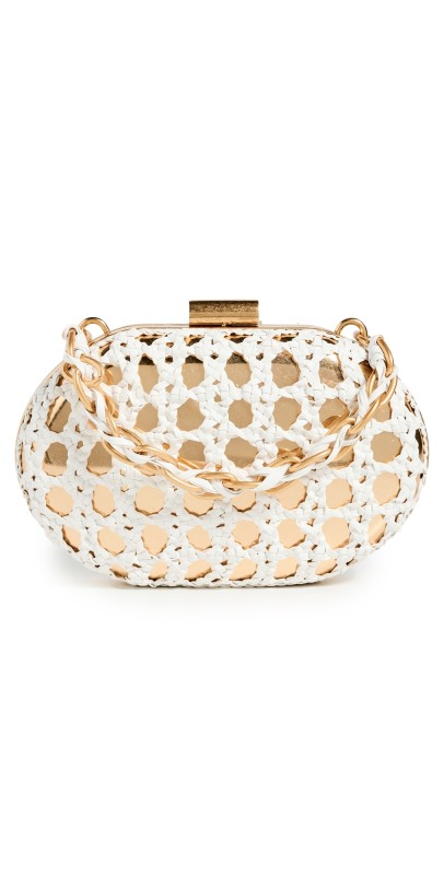 SIMKHAI Sol Macrame Leather Bag White