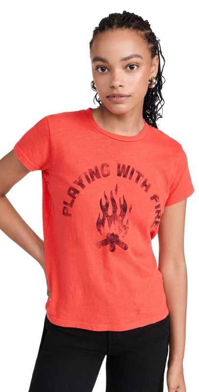 MOTHER The Boxy Goodie Goodie Tee Playing With Fire