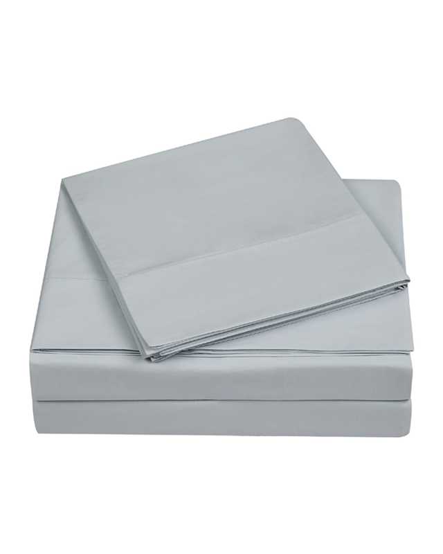 400-Thread Count Percale Standard Pillowcase Set, Gray